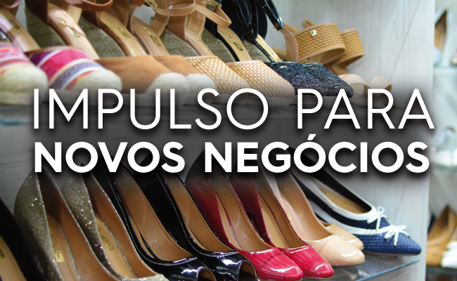 Sapatos em uma estande