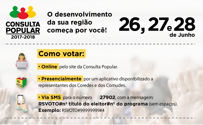 Texto com as datas e os modos de votação