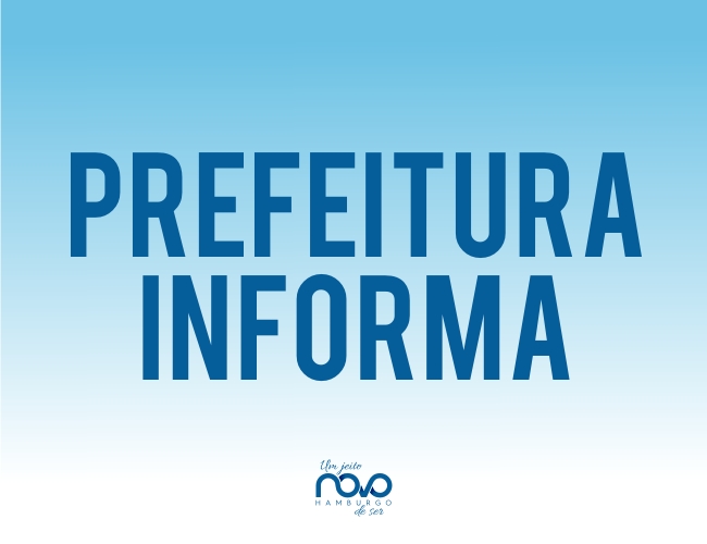 Imagem com o fundo cinza claro e os escritos "Prefeitura Informa"