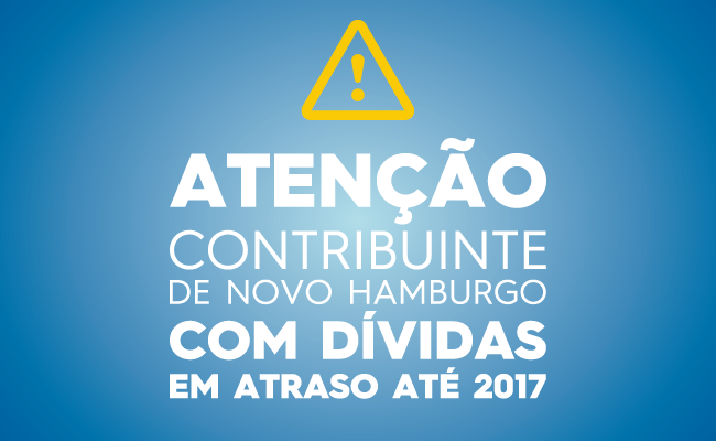 imagem com fundo azul e texto "Atenção contribuintes"