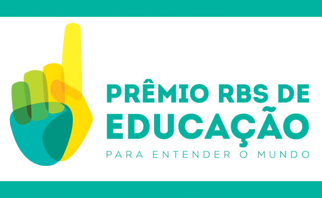 Logo do Prêmio e o escrito Prêmio RBS de Educação