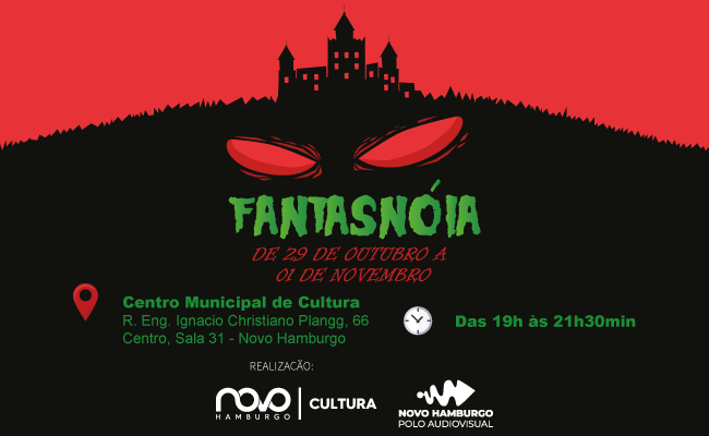 Fundo preto com um alinha vermelha na parte de cima, com o escrito Fantánoia