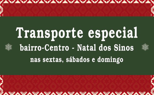 Em um fundo verde, escrito "Transporte especial"
