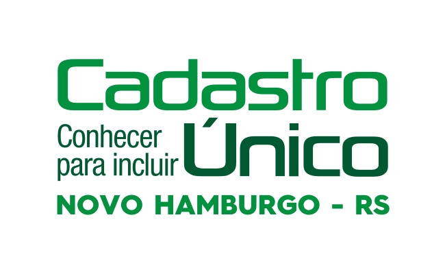 Em um fundo branco, o texot Cadastro Único em Novo Hamburgo, conhecer para incluir