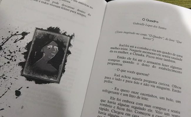 Página de um livro aberto
