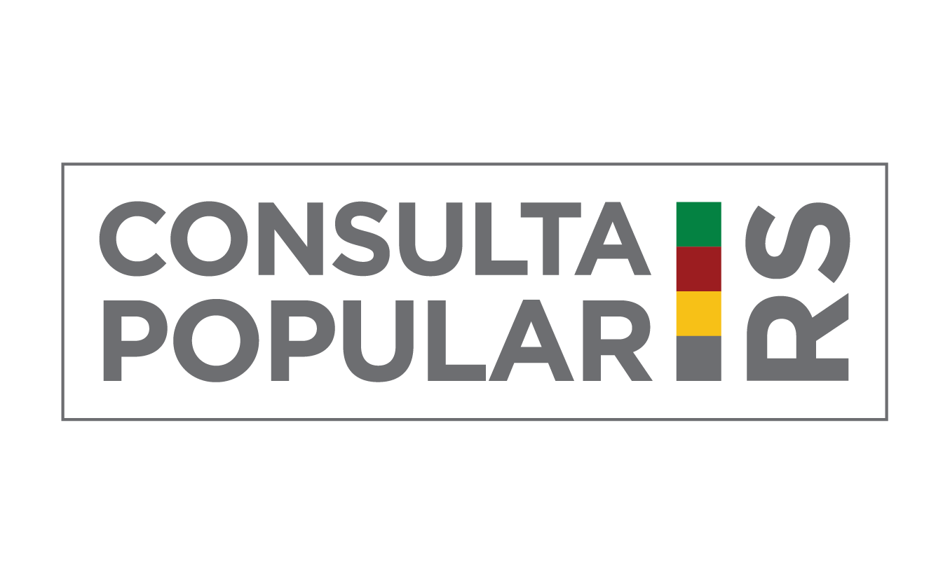 Consulta popular RS escrito em cinza