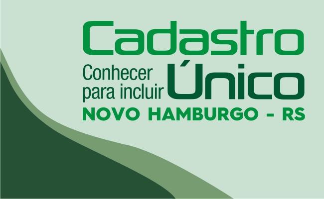Em um fundo branco, o texot Cadastro Único em Novo Hamburgo, conhecer para incluir
