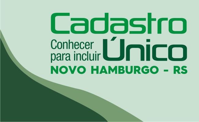 Em um fundo branco, o texot Cadastro Único em Novo Hamburgo, conhecer para incluir