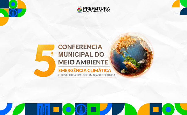 Banner informativo sobre a 5ª Conferência Municipal do Meio Ambiente