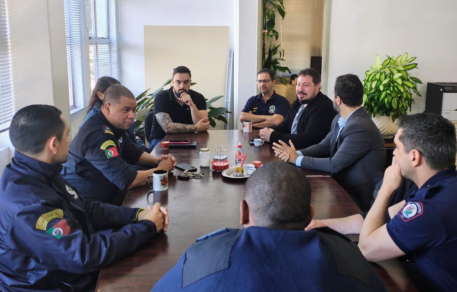 Guarda Municipal e SAMU realizaram reunião na sede da corporação