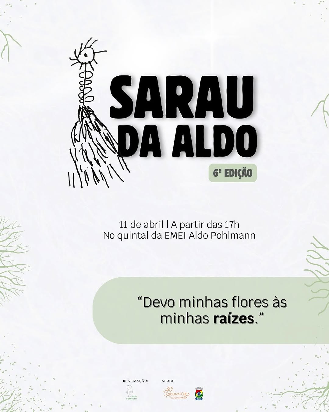 EMEI Aldo Pohlmann promove Sarau na próxima sexta-feira