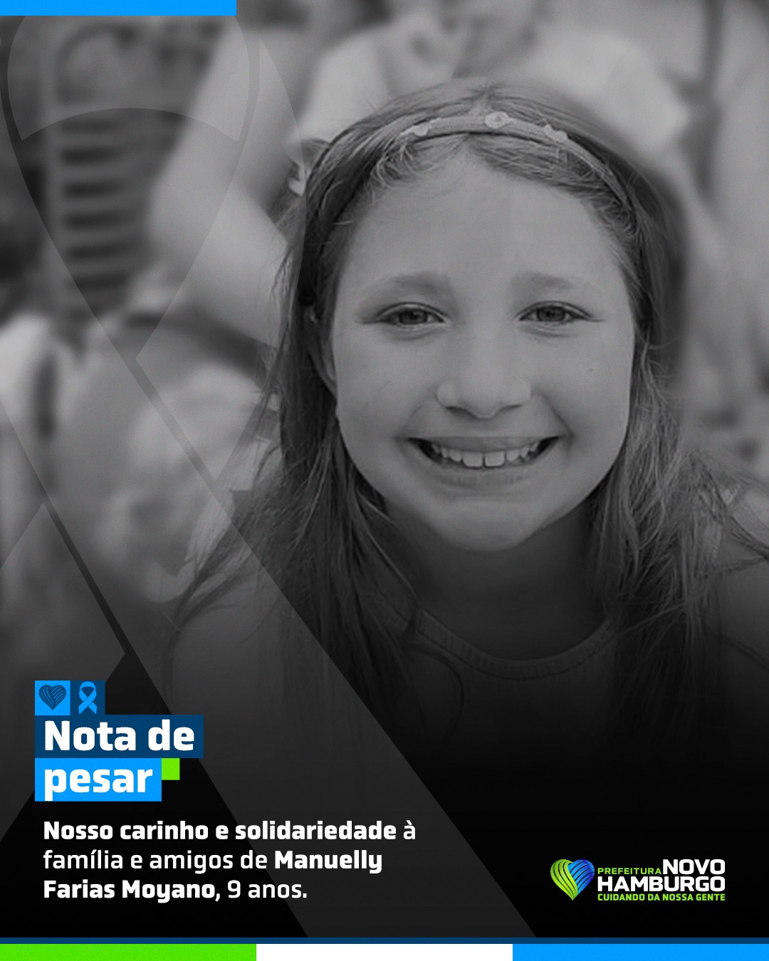 Nota de pesar: aluna da rede municipal Manuelly Farias Moyano