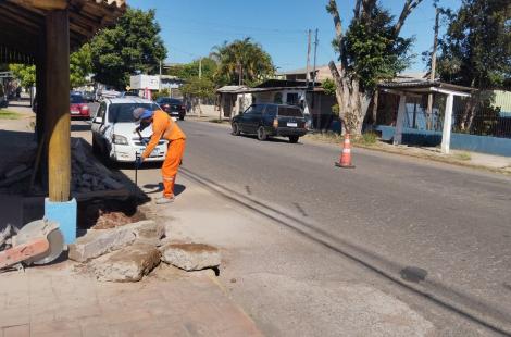 Rampas de acessibilidade é novidade na obra da Simões Lopes