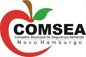 [DESCRIÇÃO] COMSEA -  O logotipo traz do lado esquerdo uma maçã estilizada com cabo e folha. Do lado direito, em maiúsculo, COMSEA. Em seguida, Conselho Municipal de Segurança Alimentar. Abaixo de uma linha fina, Novo Hamburgo. [FIM DA DESCRIÇÃO]