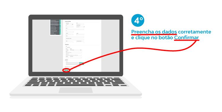 Preencha os dados corretamente e clique no botão Confirmar.